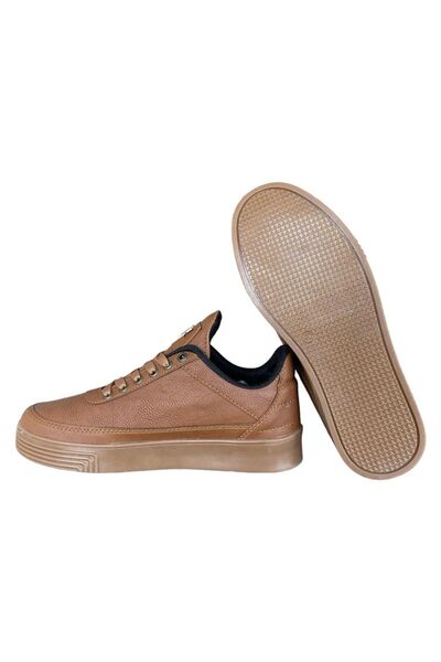 Liger Erkek Günlük Yumuşak İç Astarlı Şık Sneaker Spor Ayakkabı TABA