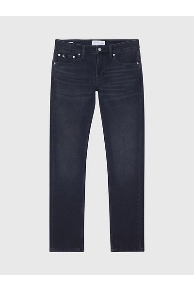 Calvin Klein Men's Comfortable Stretch Denim with Brand Logo Low Waist Thin Leg Five Pockets Suitable for Daily Comfortable Use