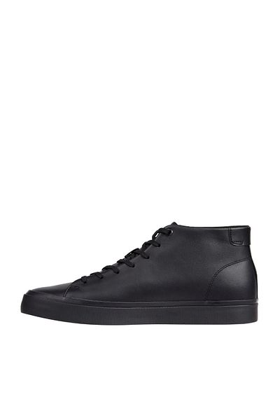 Tommy Hilfiger Men's Brand Logo Leather Top Rubber Outsole Black Boots & Bootie Suitable for Casual Use Fm0fm0504