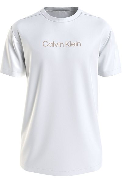 Calvin Klein Soft Cotton Men's White T-shirt with Crew Neck - Daily Use, Brand Logo
