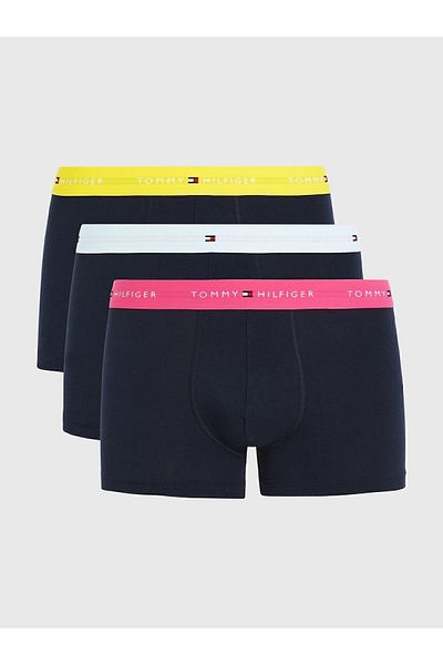 Tommy Hilfiger Navy Blue 3 Pack - Cotton men's Boxers, Elastic Band, Daily Use, Brand LoGo