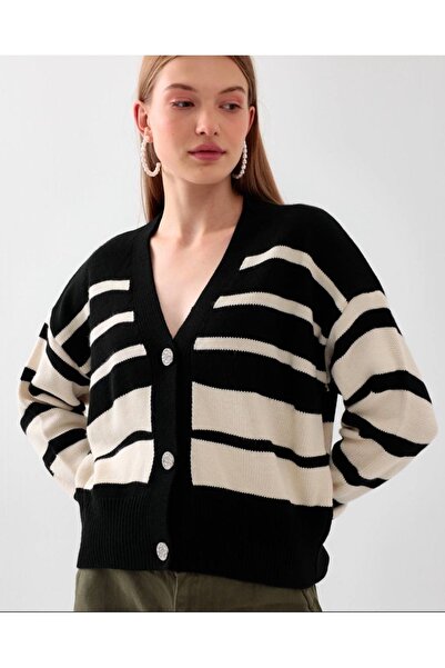 SARİTA MODA Жіночий кардиган з каменними ґудзиками