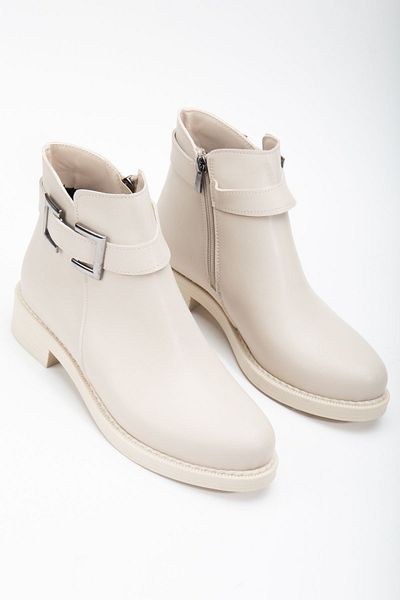 Tonny Black Γυναικείες μπότες Nude Color - Thermo Sole, Πόρπη και φερμουάρ, Κοντό τακούνι
