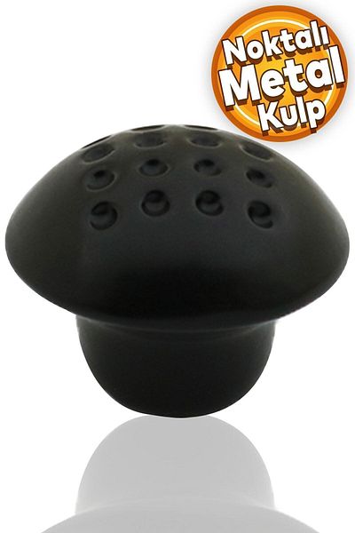 Badem10 Mati Black Dot Mushroom Button Mobilier rotund - Mâner dulap sertar