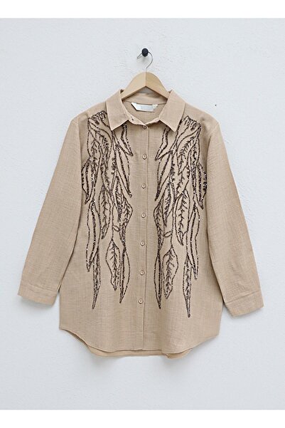 HİJABAYA Cămașă cu paiete brodate cu nasturi