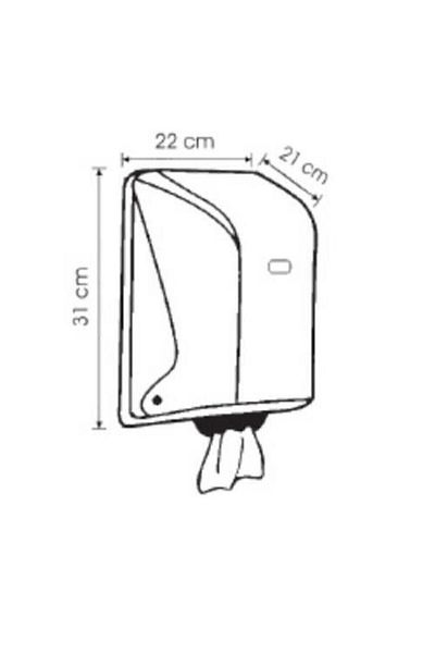 Vialli Og2t Internal Pull Paper Towel Dispenser Transparent