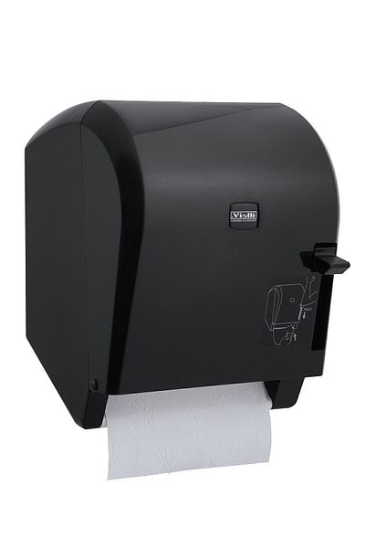 Vialli Levercut Roll Paper Towel Dispenser (Black)