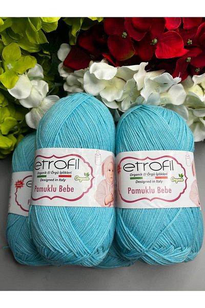 Etrofil Cotton Baby 1 Piece (Single) Turquoise Sweater, Sweater, Cardigan, Doll and Accessories