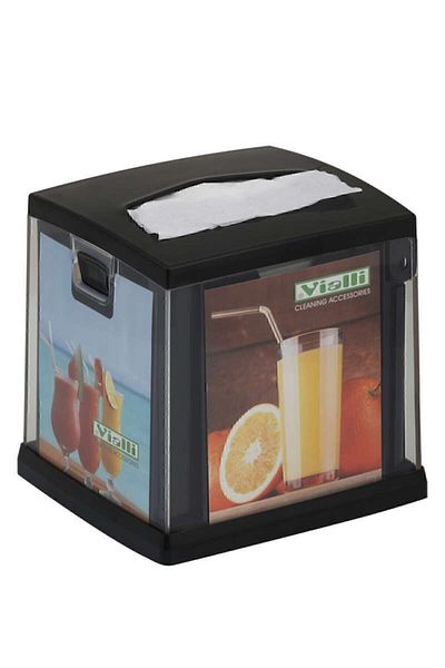 Vialli Black Desktop Napkin Dispenser