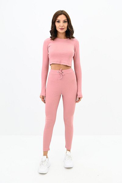 Koza Butik Γυναικείο Σετ Καλσόν Καμισόλ Crop 3727-23