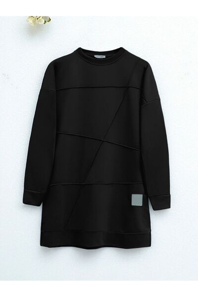 HİJABAYA Crew Neck Grass Patterned Tunic