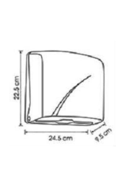 Vialli Z Fold Paper Towel Dispenser Max 22 Cm 200 Pieces Black K2b