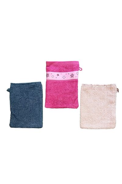 Alpar Tekstil Cotton 2-Piece Towel Bath Washcloth - Mixed Colors for Baby, Child and Adult