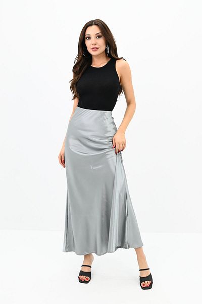 Koza Butik High Waist Midi Satin Women's Skirt - 6275-24
