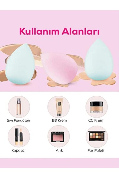 Acarlar Ticaret 6lı Mini Renkli Makyaj Süngeri