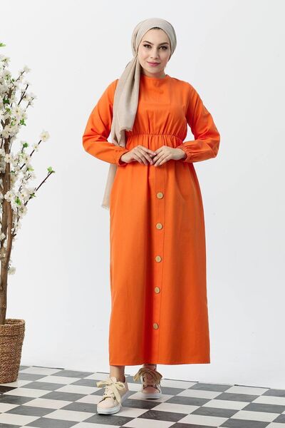 TOFİSA Φόρεμα 8369-πορτοκαλί