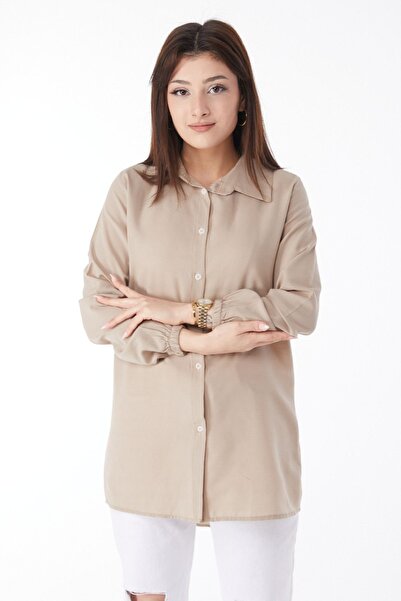 TOFİSA 13126-Béžová tunika