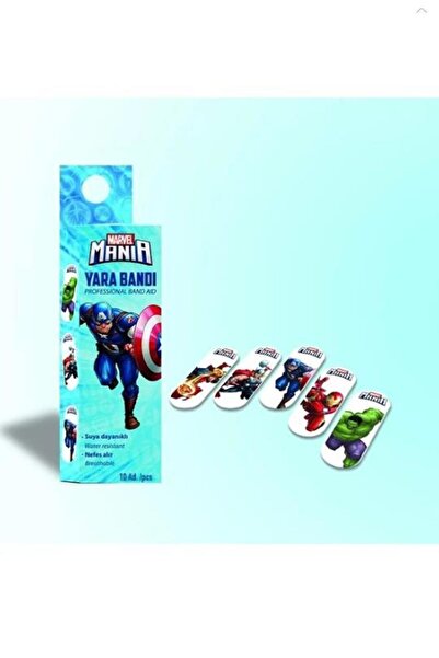 Marvel Kaptan America Dayanıklı Yara Bandı 10'lu