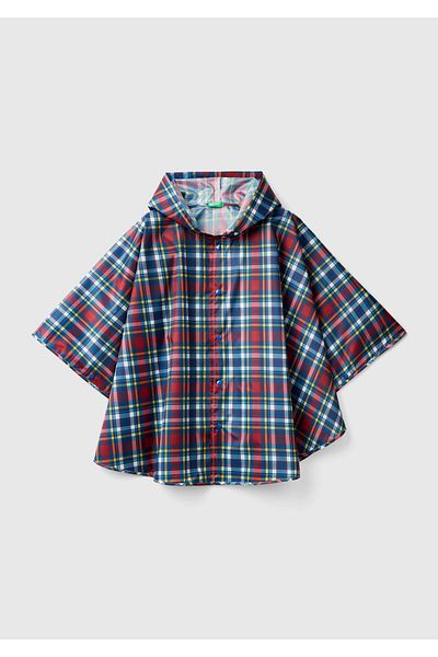 United Colors of Benetton Pelernă de ploaie Poncho pentru băiat Blue Mix
