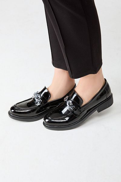 TOFİSA Black Faux Leather Women's Shoes - Buckle, Model 24164