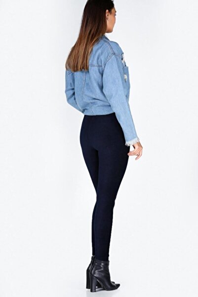 Momslab Дамски клин от тъмносин кадифе