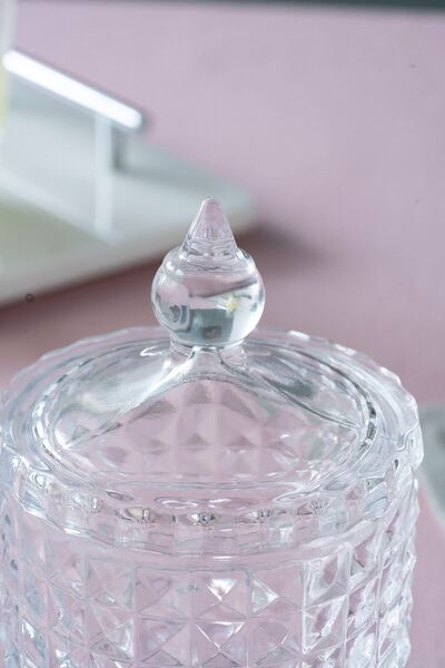 Glamis Selen Concept Vera Model Kapaklı El Yapımı Cam Kurabiyelik