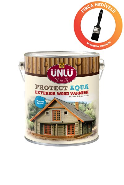 Ünlü Boya Protect Aqua Su Bazlı Yosun Yeşili Dış Cephe Vernik 5 l