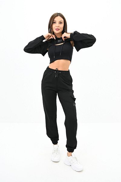Koza Butik Γυναικεία φόρμα 3 τεμαχίων Crop 3249-22