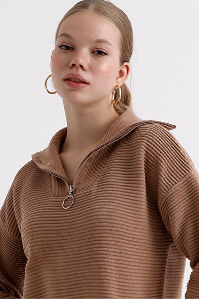 MD trend Γυναικείο τουνίκ φόρεμα με μοτίβο με φερμουάρ