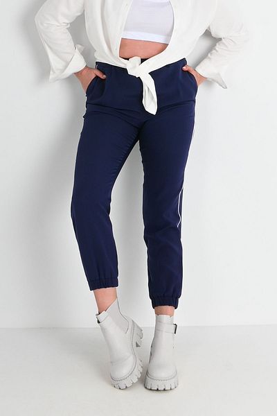 Koza Butik Large Size Women's Trousers with Pockets and Stripe Detail - 6243-24