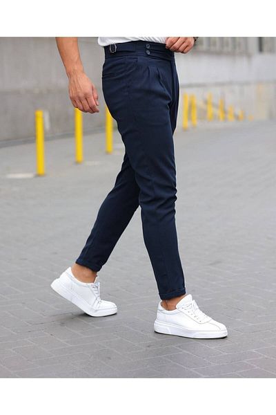 BYATA MENS STYLE Men's Italian Cut Fabric Trousers