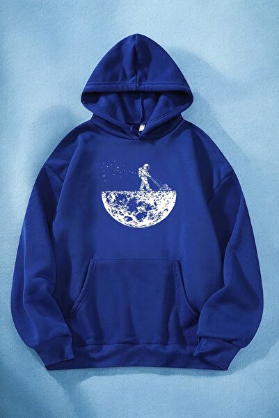 trendypassion Унисекс градинарска блуза с качулка и суитшърт от памук с принт