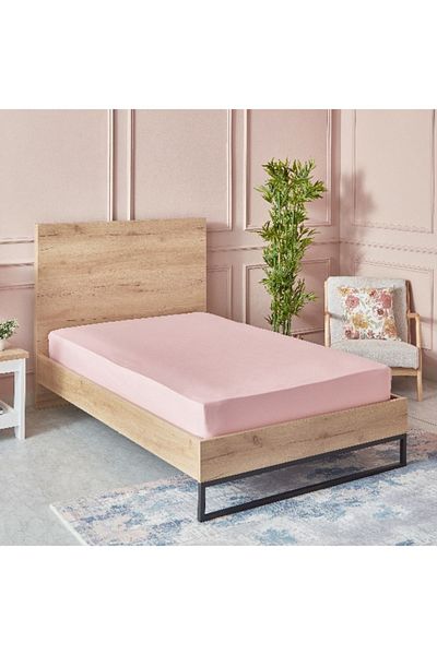 Home Box ملاءة سرير مزدوجة من القطن الأساسي - 170×260 سم