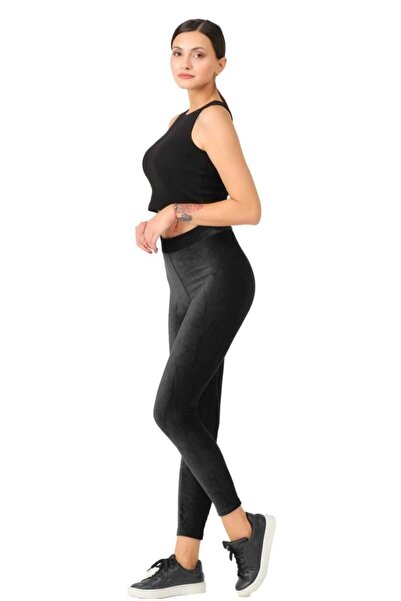 Momslab Visok struk Rebrasto Somot Leggings
