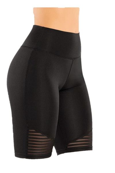 Momslab Jambiere discoteca negre cu talie inalta - scurta deasupra genunchiului, model 4111