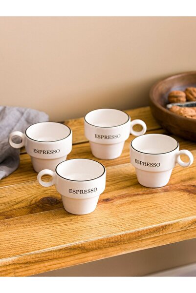 LC Waikiki LCW HOME Seramik Espresso Bardağı 4'lü 180 Ml