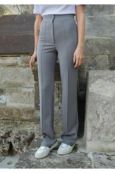 Butik Karaca Palazzo Ultra Black Crepe Fabric - Παντελόνι ψηλόμεσο