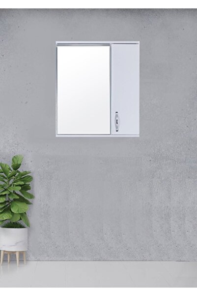 Mars Banyo Avşa 55 Cm Banyo Dolabı 2 Raflı Tek Kapaklı Üst Modül