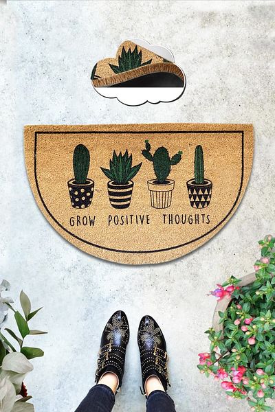 Chilai Home Coco Cual 45x75 Cm Natural Koko Bristle Mat, India Natural Door Mat