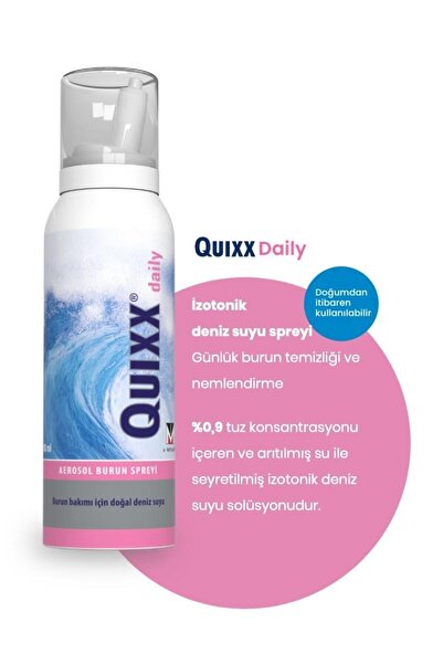 QUIXX Daily Aerosol Burun Spreyi 100 ml 3 Adet