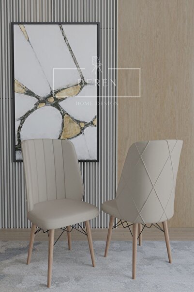 DEREN HOME Arya Serisi 6 Adet Kapiçino Mutfak Ve Yemek Odası Sandalyesi Baby ...