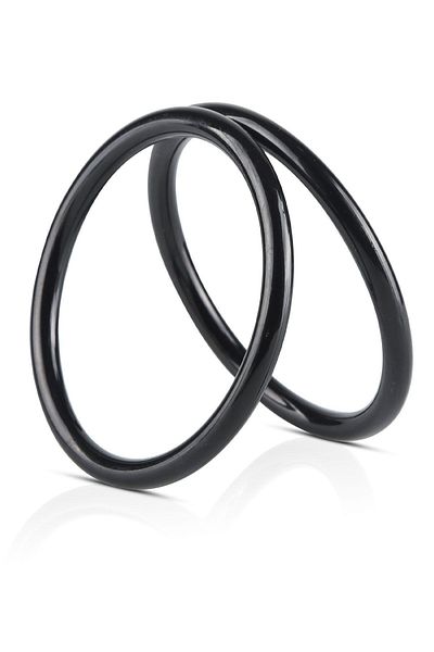 SENSY Black Plastic Round Bag - Handle 12 cm