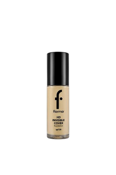 Flormar Hd Invisible Cover - Light and Semi-Shiny Finished Spf30 Foundation 30g |   60 Ivory Np