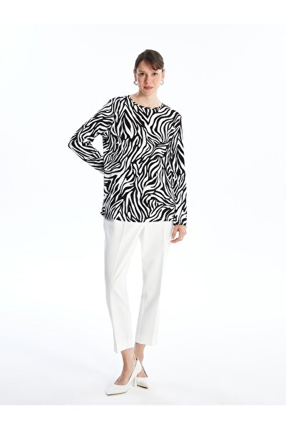 LC Waikiki Γυναικείο T-Shirt με λαιμόκοψη με σχέδιο