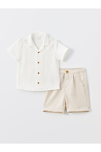 LC Waikiki Resort hajtóka rövid ujjú ing és rövidnadrág 2db szett kisfiúnak