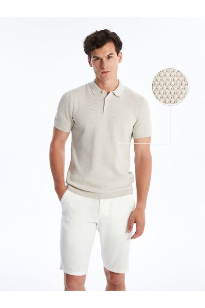 LC Waikiki Ανδρικό πλεκτό πουλόβερ Polo Neck - Κοντό μανίκι