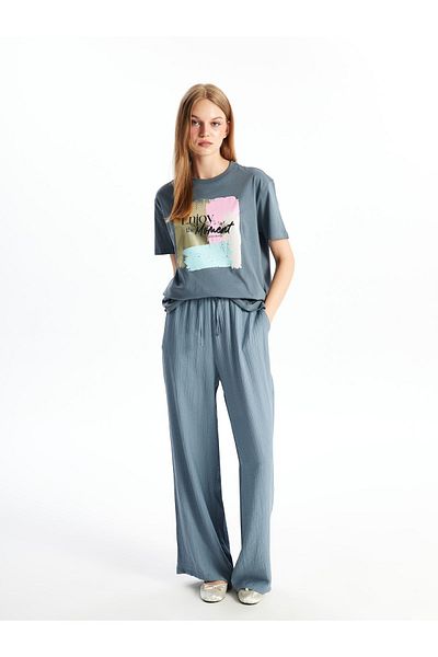 LC Waikiki Bequeme, geformte Damenhose mit elastischem Bund