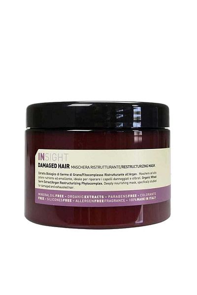 Insight Damaged Hair Restructurizing Damaged Hair Mask 400 ml New Generation Glass Bottle