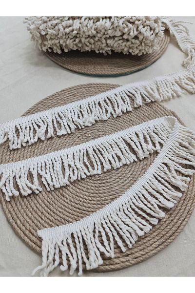 Esteks Dantel ve Tekstil Aksesuarları 5 Meters Bouillon Fringe - 6 cm