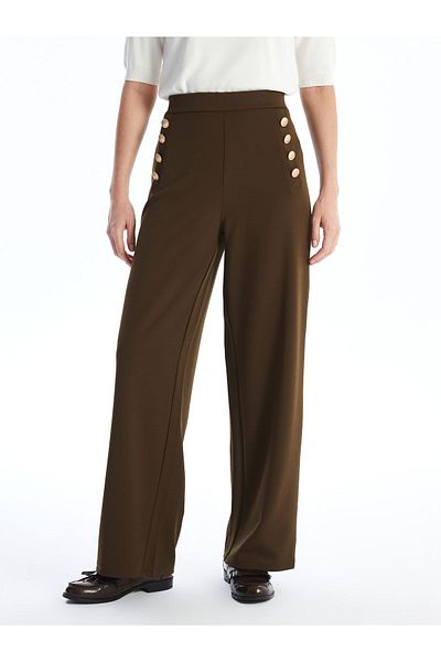 LC Waikiki Wide Leg and Elastic Waist Women's Trousers
